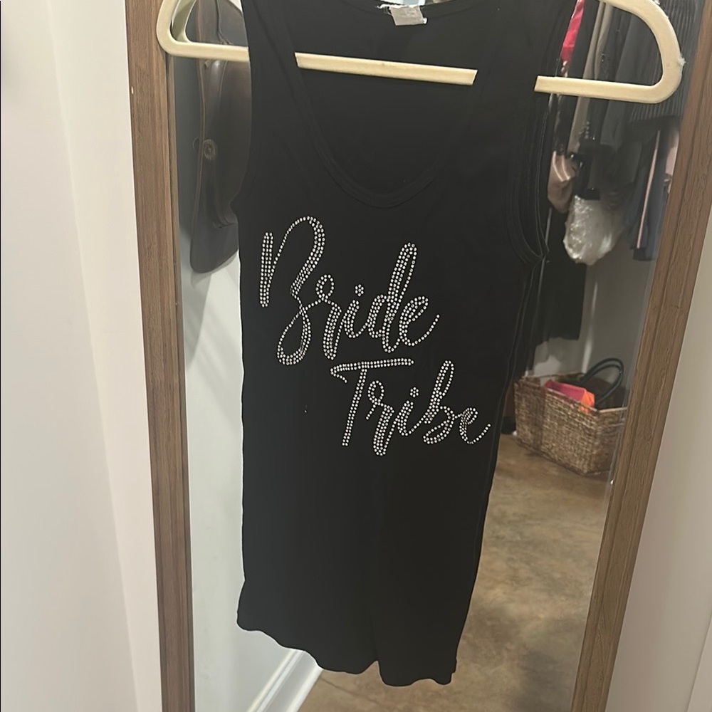 Black 'Bride Tribe' Tank Top